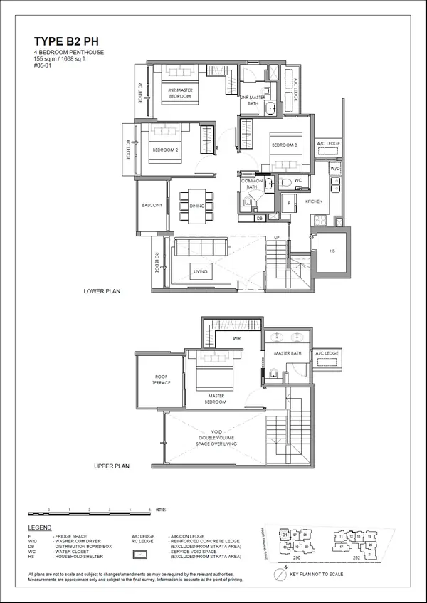 The Hillshore — floor plan B2 PH, 4 Bedroom Penthouse, D05