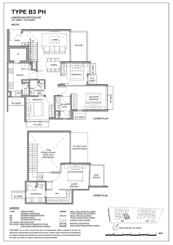 The Hillshore — floor plan B3 PH, 4 Bedroom Penthouse, D05
