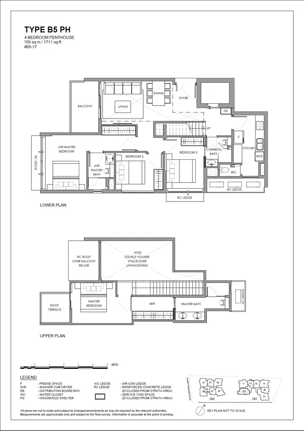 The Hillshore — floor plan B5 PH, 4 Bedroom Penthouse, D05