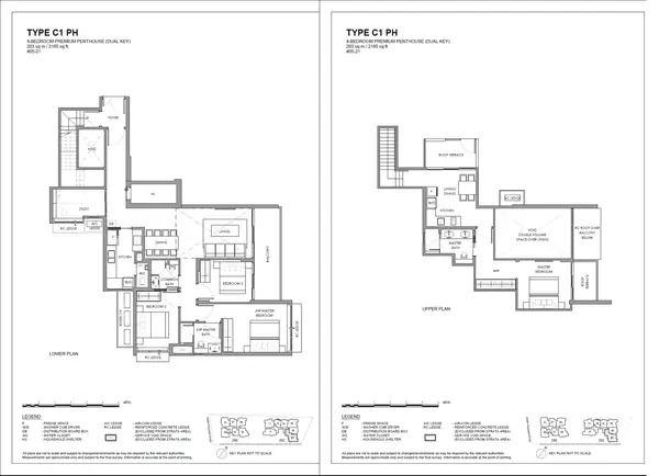 The Hillshore — floor plan C1 PH, 4 Bedroom Premium Penthouse(Dual Key), D05