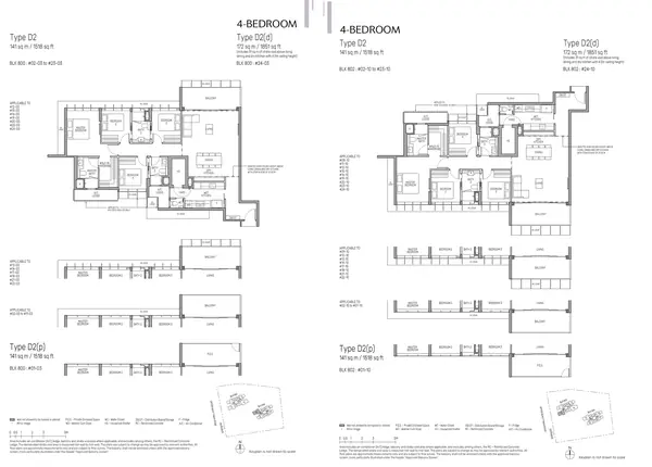 The Myst — floor plan D2, 4 Bedroom, D23