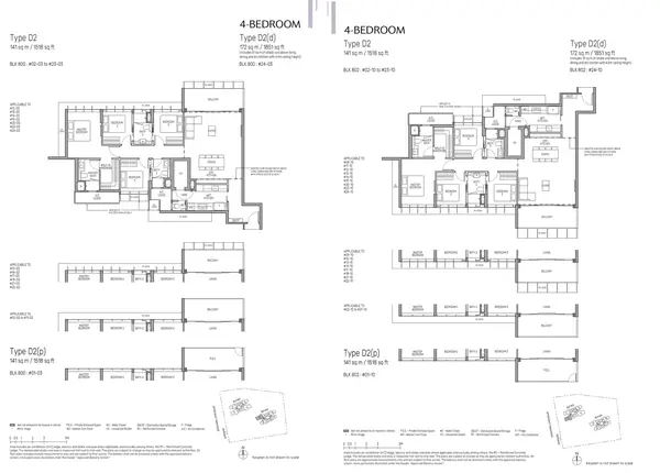 The Myst — floor plan D2(p), 4 Bedroom, D23