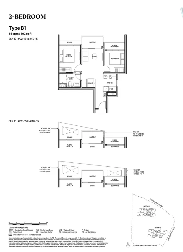 The Orie — floor plan B1, 2 Bedroom, D12