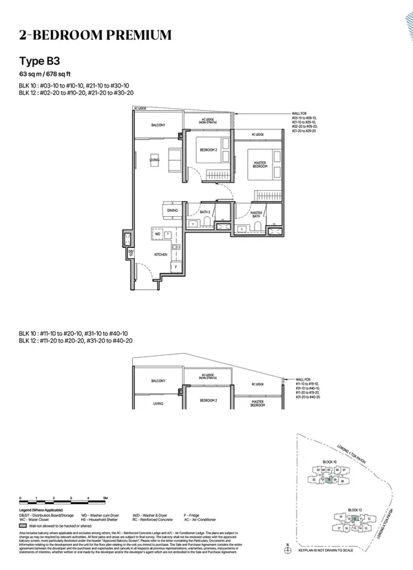 The Orie — floor plan B3, 2 Bedroom Premium, D12