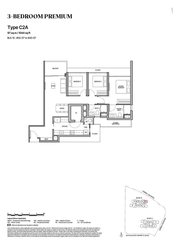 The Orie — floor plan C2A, 3 Bedroom Premium, D12