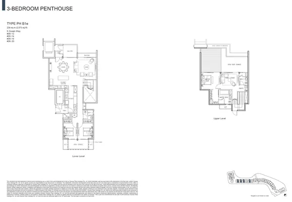 The Residences At W Singapore Sentosa Cove — floor plan PH B1e, Penthouse, D04