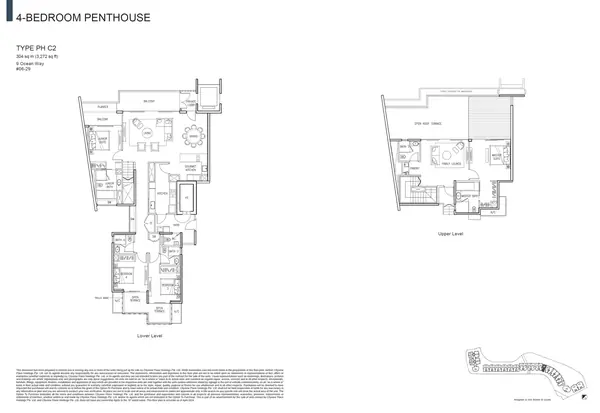 The Residences At W Singapore Sentosa Cove — floor plan PH C2, Penthouse, D04