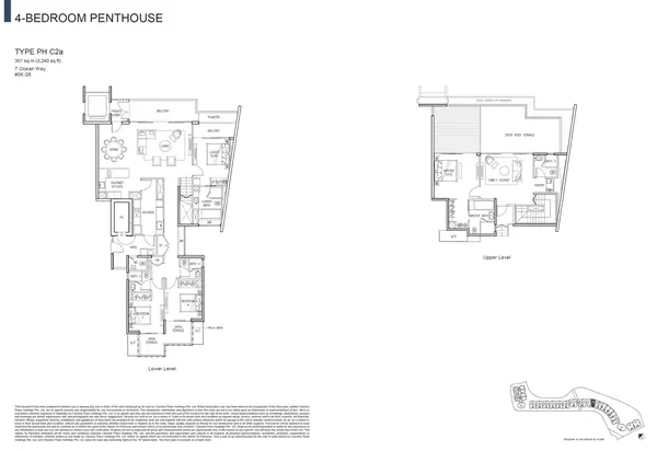 The Residences At W Singapore Sentosa Cove — floor plan PH C2a, Penthouse, D04