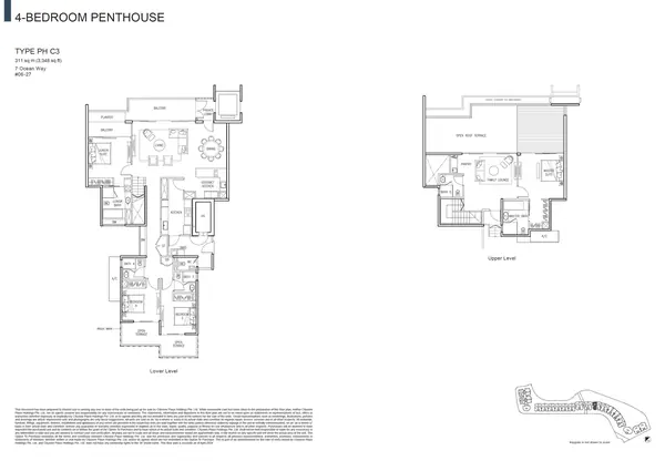 The Residences At W Singapore Sentosa Cove — floor plan PH C3, Penthouse, D04
