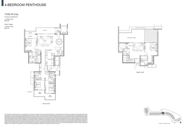 The Residences At W Singapore Sentosa Cove — floor plan PH C3a, Penthouse, D04