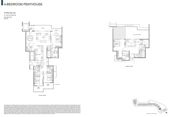 The Residences At W Singapore Sentosa Cove — floor plan PH C4, Penthouse, D04