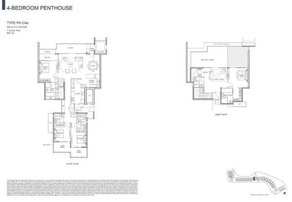 The Residences At W Singapore Sentosa Cove — floor plan PH C4a, Penthouse, D04
