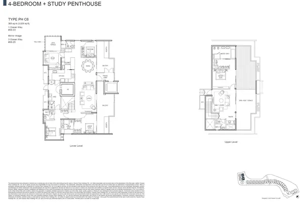 The Residences At W Singapore Sentosa Cove — floor plan PH C6, Penthouse, D04