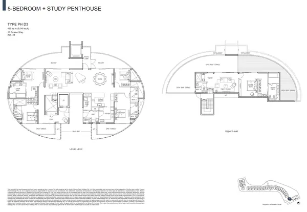 The Residences At W Singapore Sentosa Cove — floor plan PH D3, Penthouse, D04
