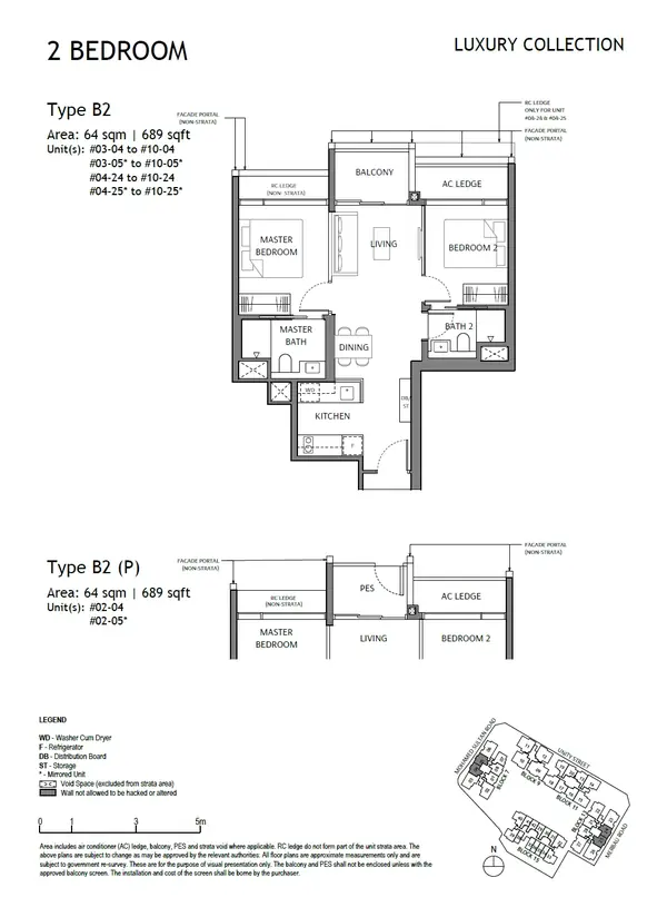 The Robertson Opus — floor plan B2(P), 2 Bedroom, D09