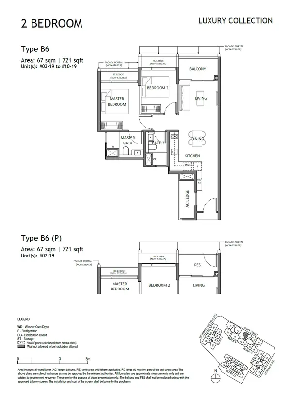 The Robertson Opus — floor plan B6(P), 2 Bedroom, D09
