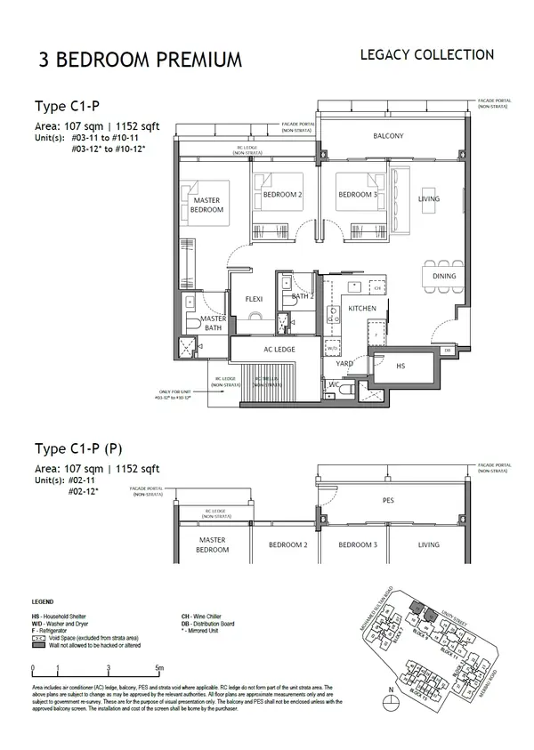 The Robertson Opus — floor plan C1-P, 3 Bedroom Premium, D09