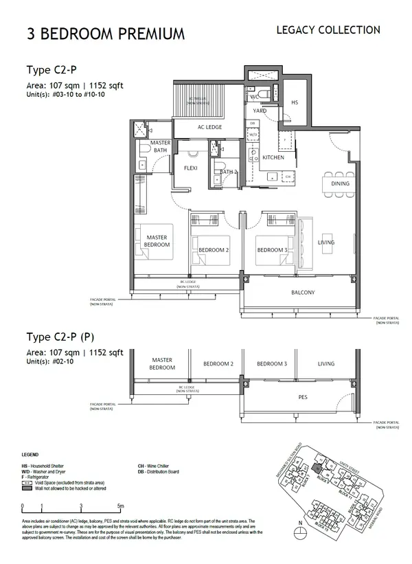 The Robertson Opus — floor plan C2-P, 3 Bedroom Premium, D09