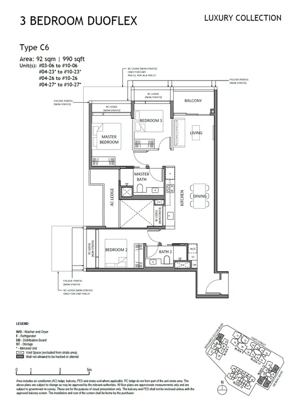The Robertson Opus — floor plan C6, 3 Bedroom DuoFlex, D09