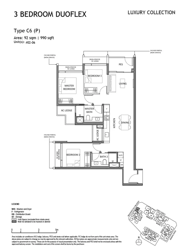 The Robertson Opus — floor plan C6(P), 3 Bedroom DuoFlex, D09