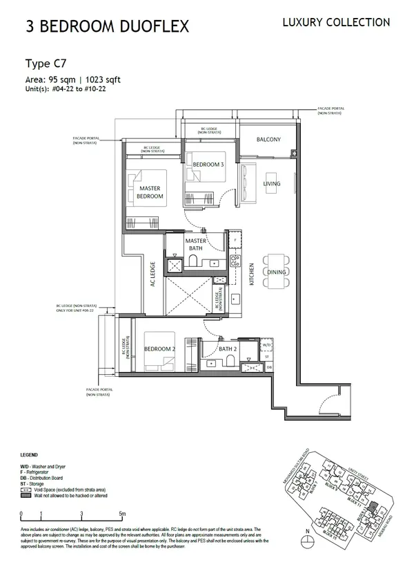 The Robertson Opus — floor plan C7, 3 Bedroom DuoFlex, D09