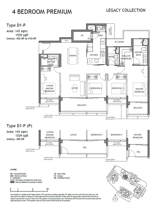 The Robertson Opus — floor plan D1-P, 4 Bedroom Premium, D09