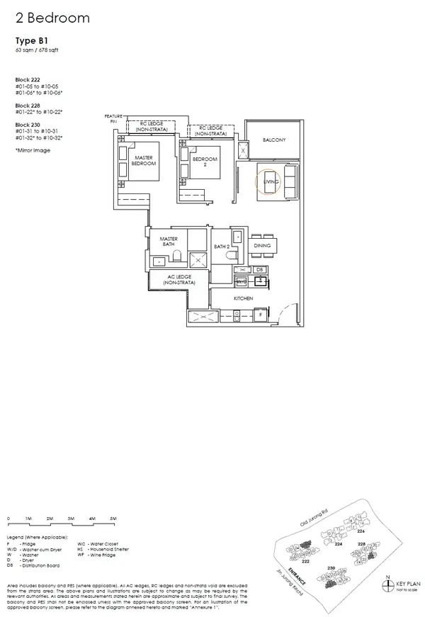 The Sen — floor plan B1, 2 Bedroom, D21
