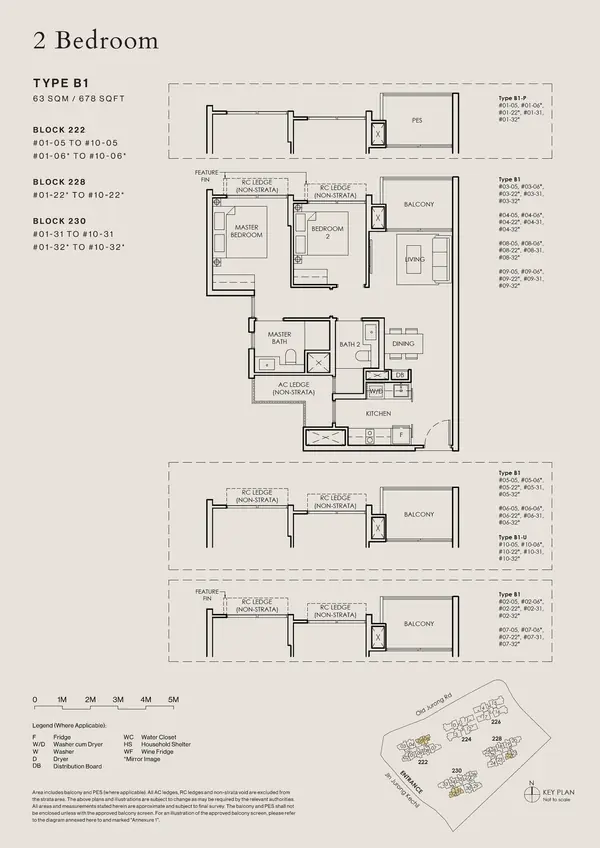 The Sen — floor plan B1-P, 2 Bedroom, D21