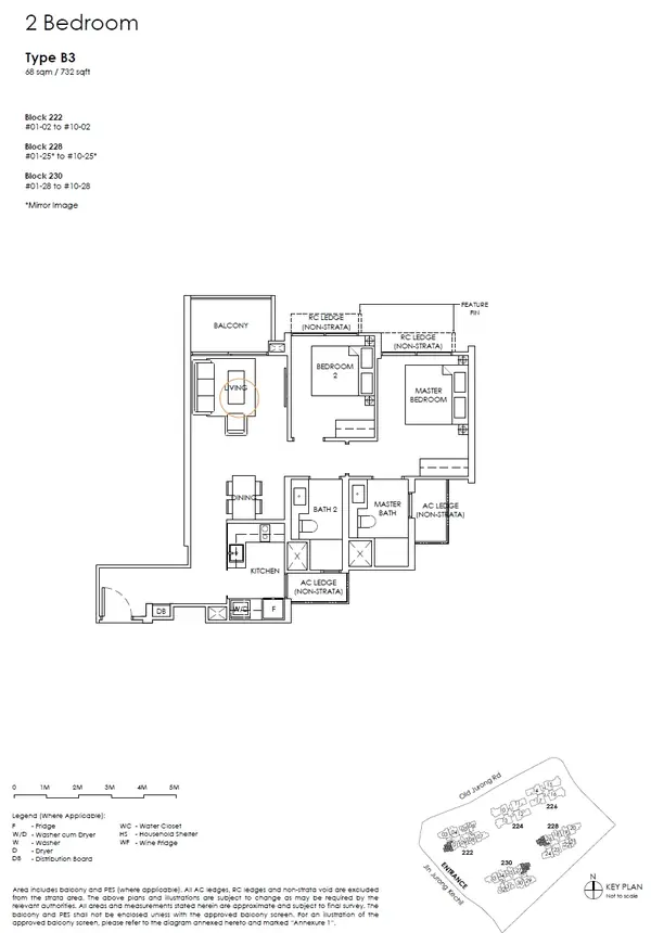The Sen — floor plan B3, 2 Bedroom, D21