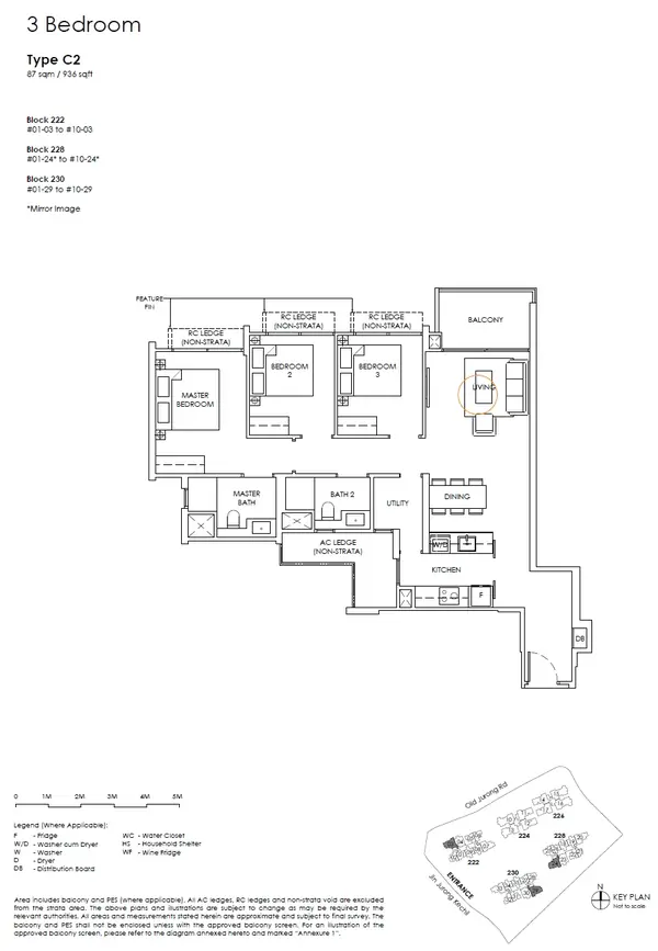 The Sen — floor plan C2, 3 Bedroom, D21