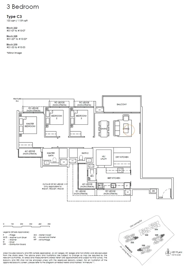 The Sen — floor plan C3, 3 Bedroom, D21