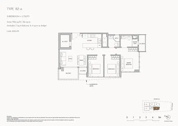 The Shorefront — floor plan B2-a, 3 Bedroom + Utility, D17