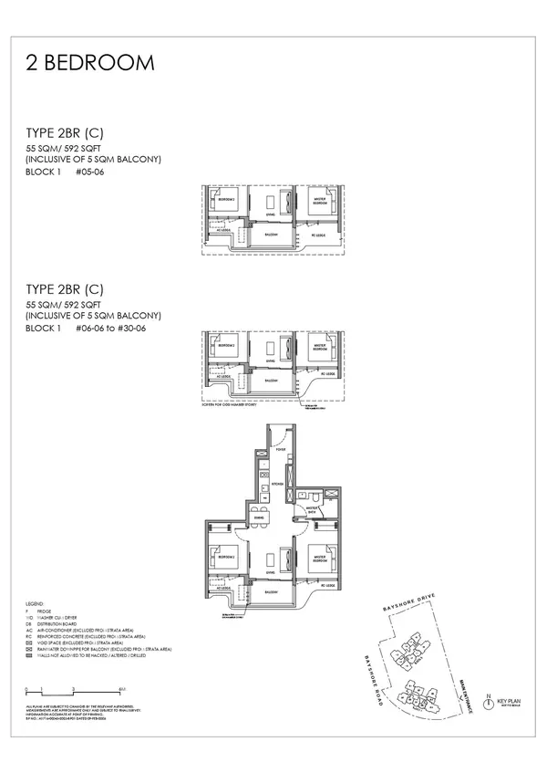 Vela Bay — floor plan 2BR (C), 2 Bedroom, D16