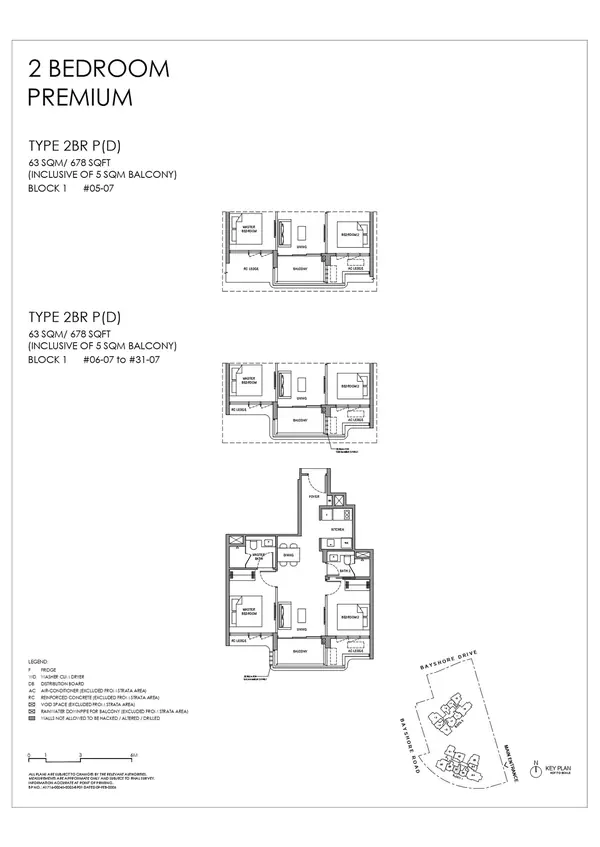 Vela Bay — floor plan 2BR P(D), 2 Bedroom Premium, D16