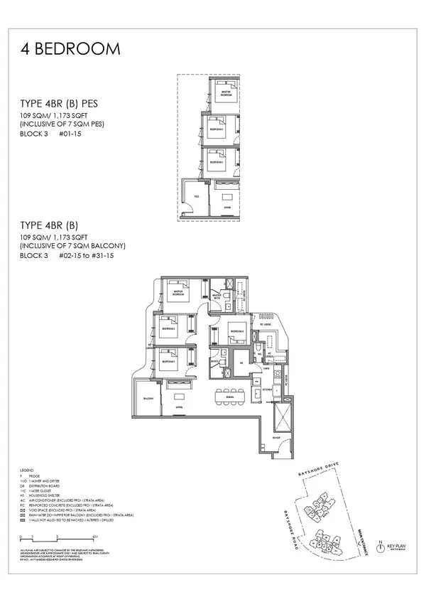 Vela Bay — floor plan 4BR (B) PES, 4 Bedroom, D16