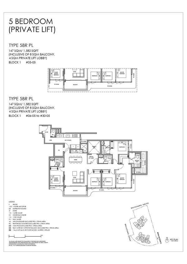 Vela Bay — floor plan 5BR PL, 5 Bedroom (private Lift), D16