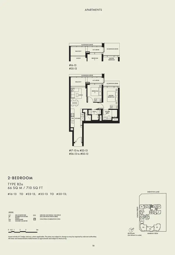 W Residences Marina View - Singapore — floor plan B2a, 2 Bedroom, D01