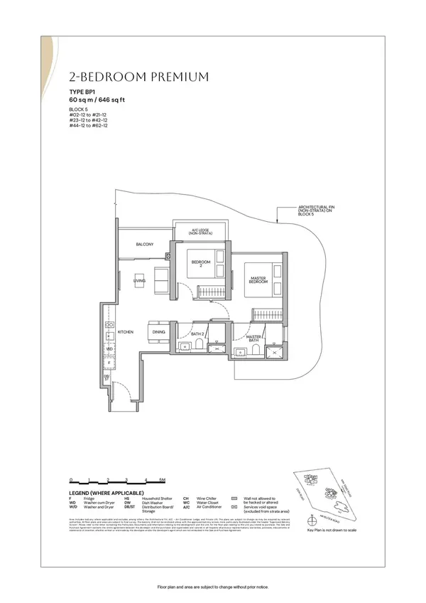 Zyon Grand — floor plan BP1, 2 Bedroom Premium, D03
